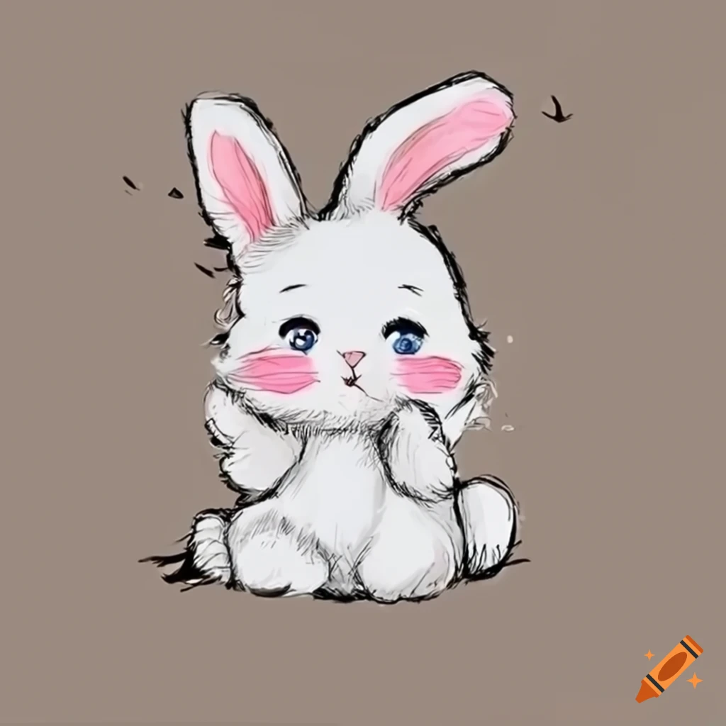 Premium Photo | Cute cartoon bunny character in kawaii anime style  illustartion