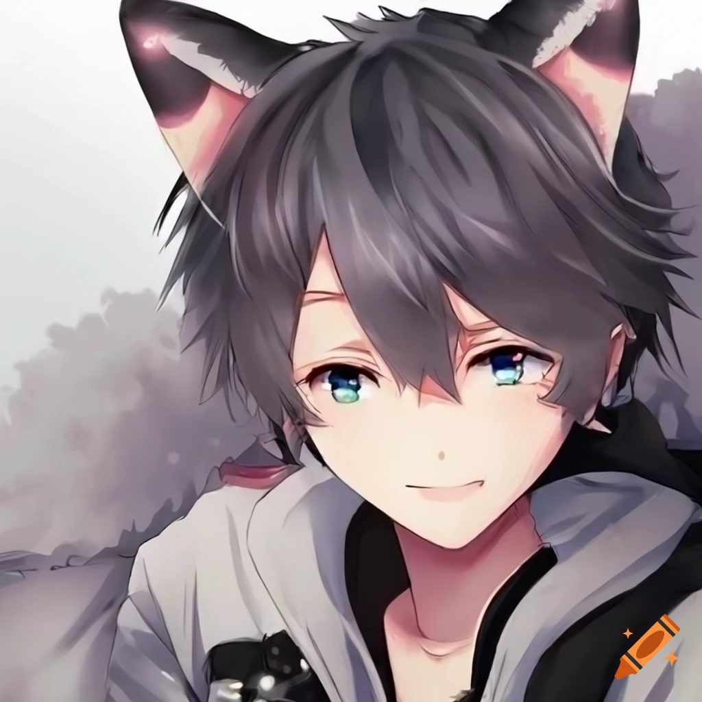 Cute anime catboy with chocolate bar on Craiyon-demhanvico.com.vn