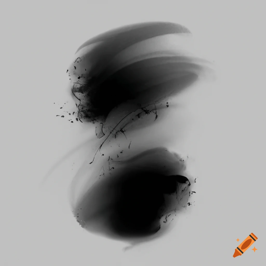 Simple ink spot black and fire