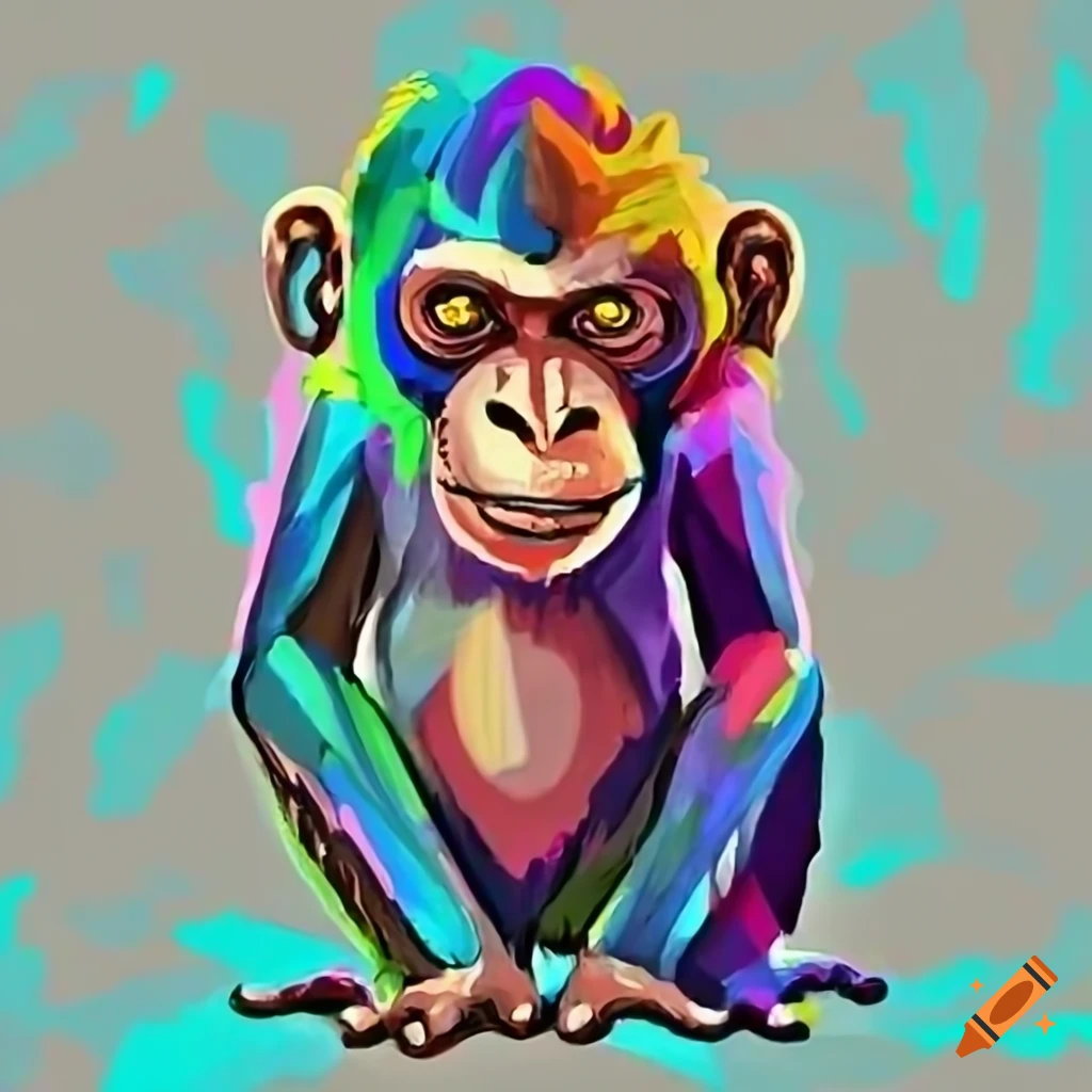 Colorful monkeys/apes, dancers, i have no idea. be creative