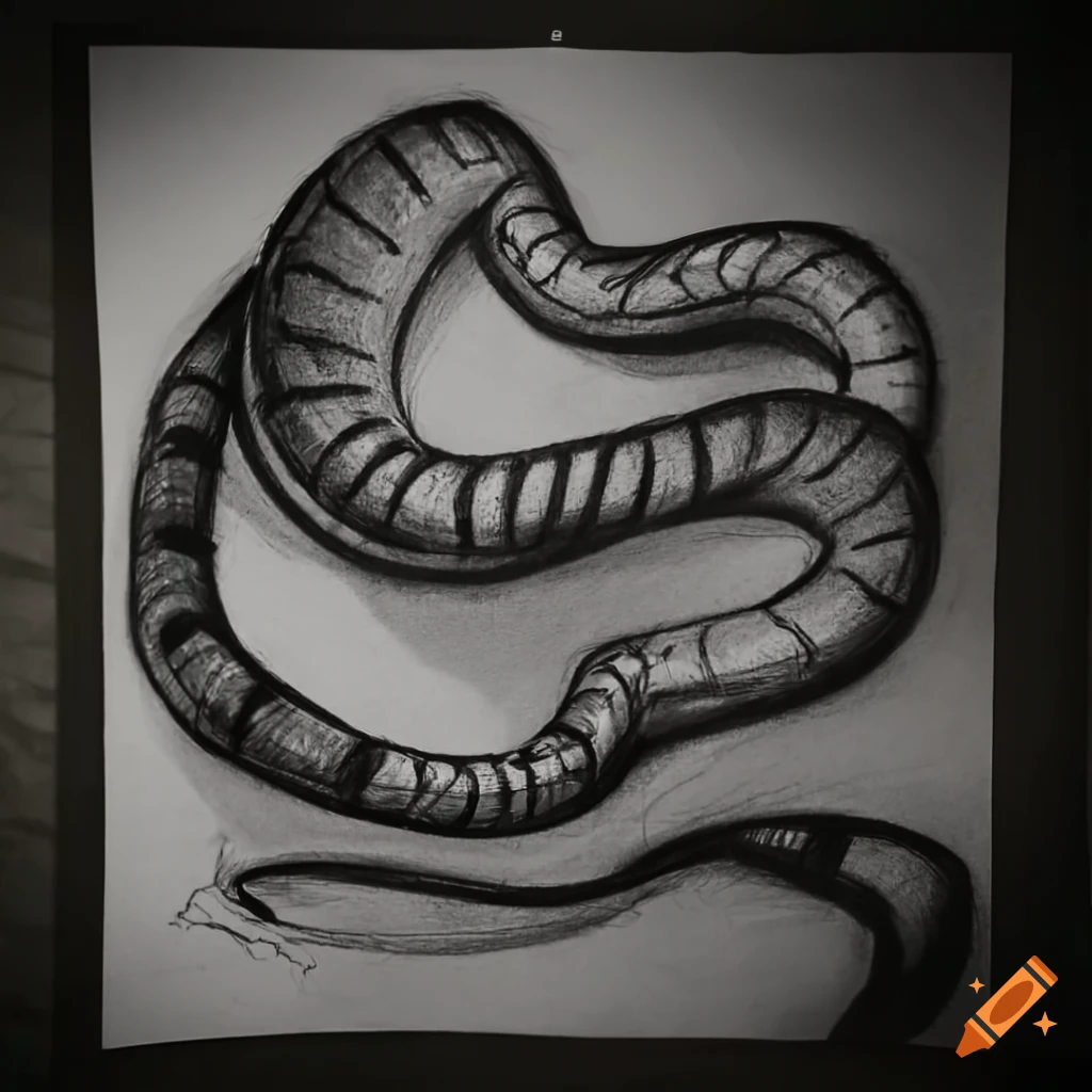 easy snake head drawings