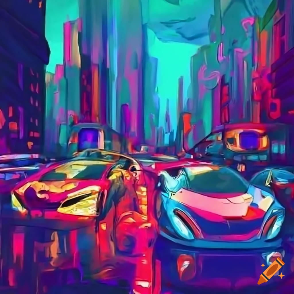 Cyberpunk Car in Night City Wallpaper for Desktop & Laptop in 4K