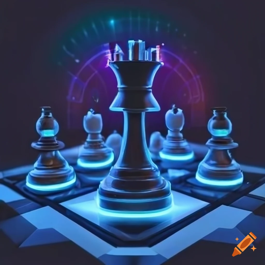 Blue Chess Board Glare Coins Abstraction HD Blue Wallpapers