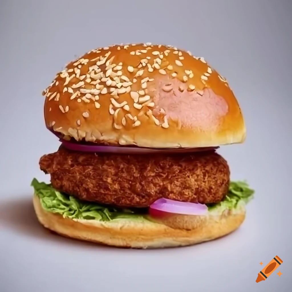 Burger bun with oat patty