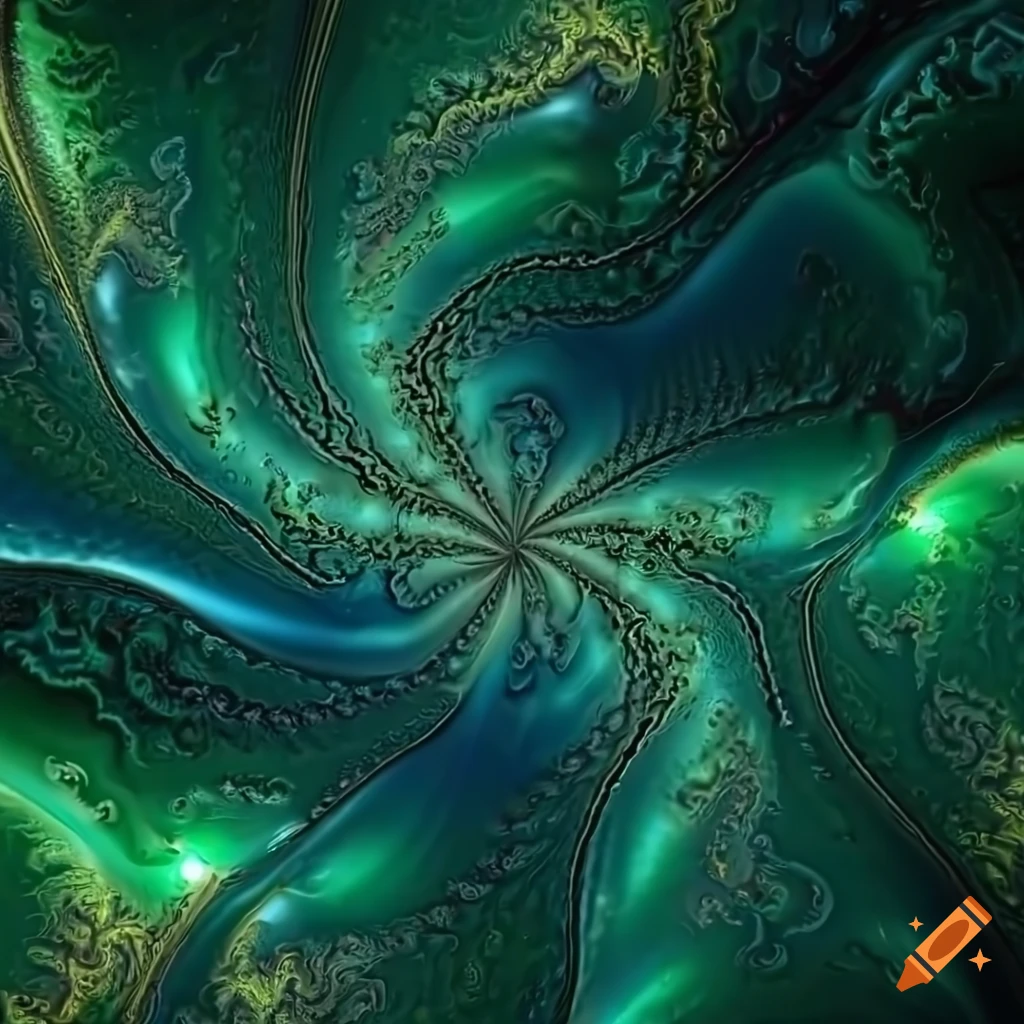narrow-band-fractal-with-small-branching-dark-green-and-metallic-4k