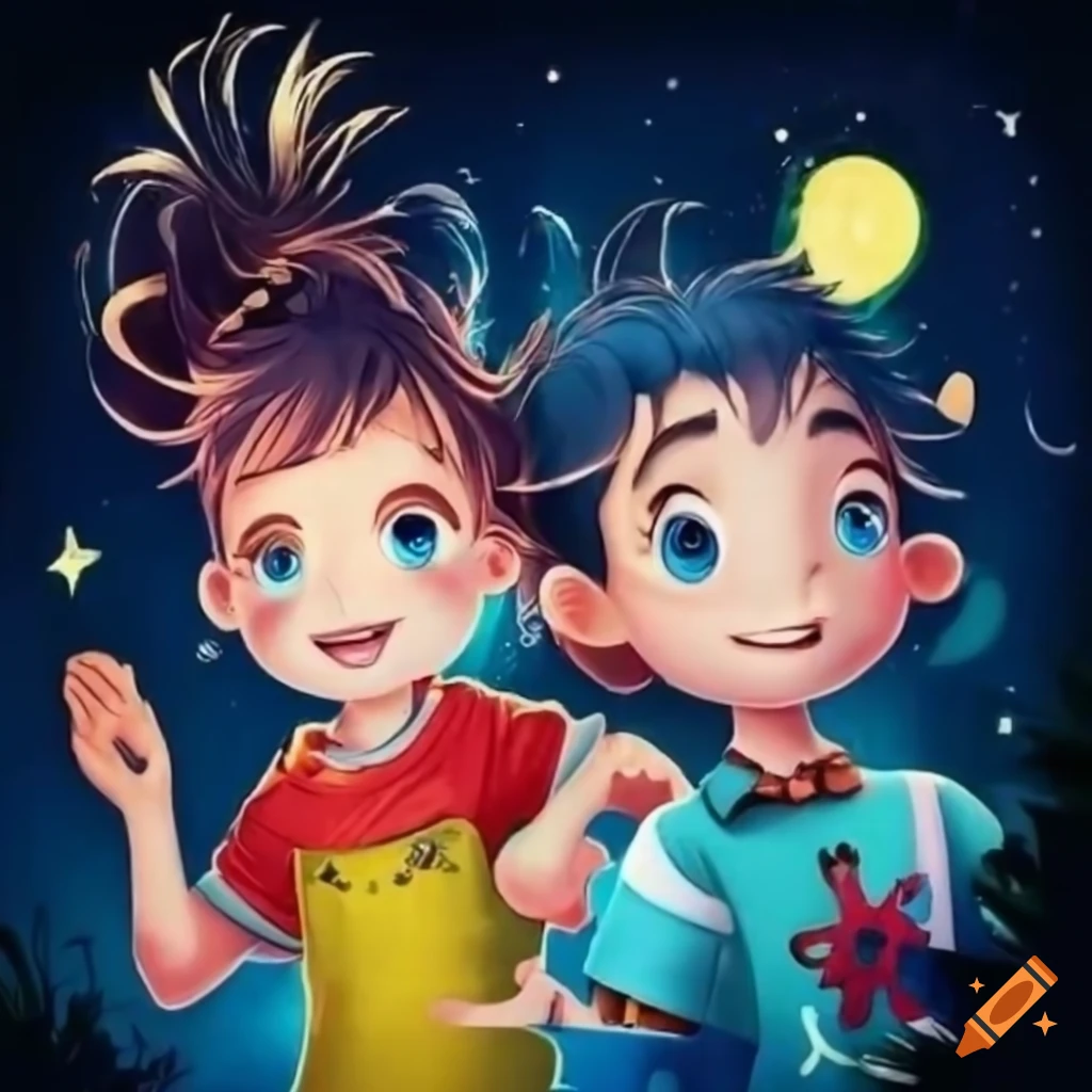 “the magical adventures of luna and max, children, boy and girl