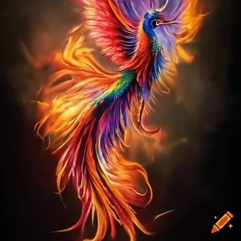 Phoenix tattoo fire on Craiyon