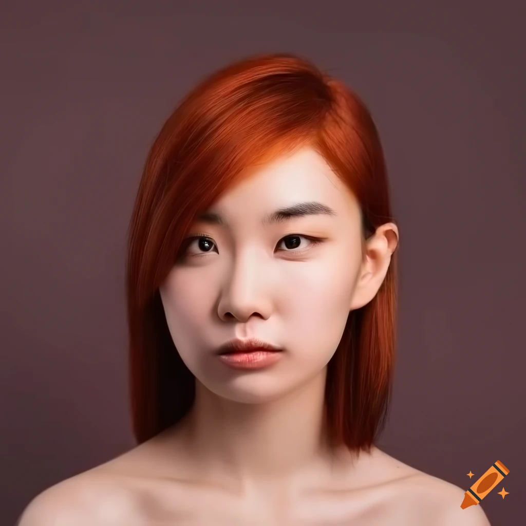 Redheaded asian