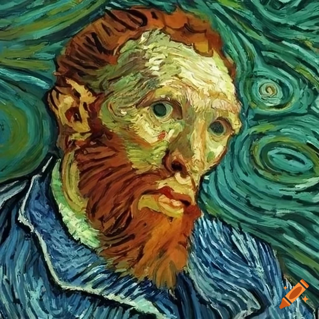 Monkey drawn by vincent van gogh on Craiyon
