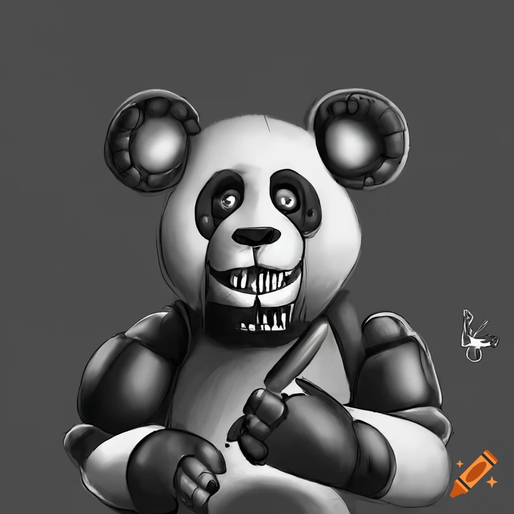 A panda animatronic inspired by five nights at freddys