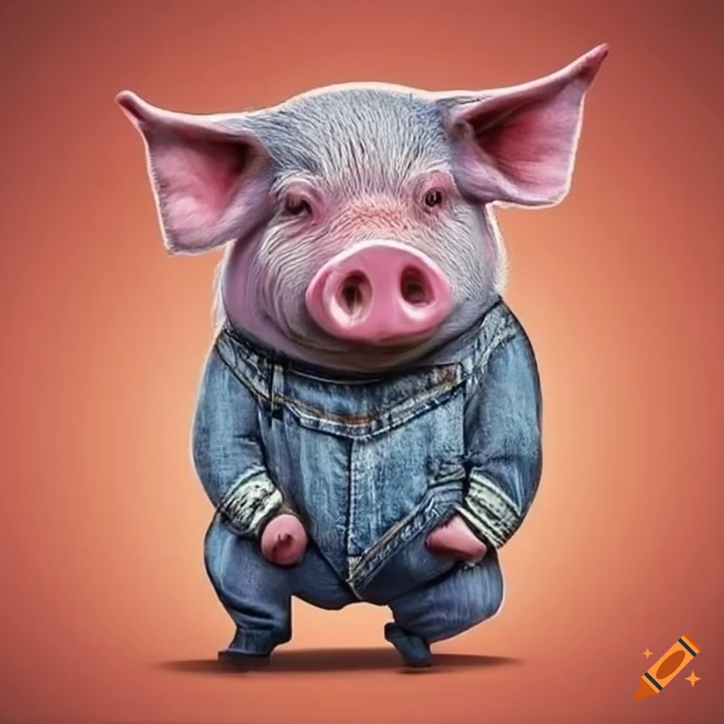 Nice pig with jeans on on Craiyon