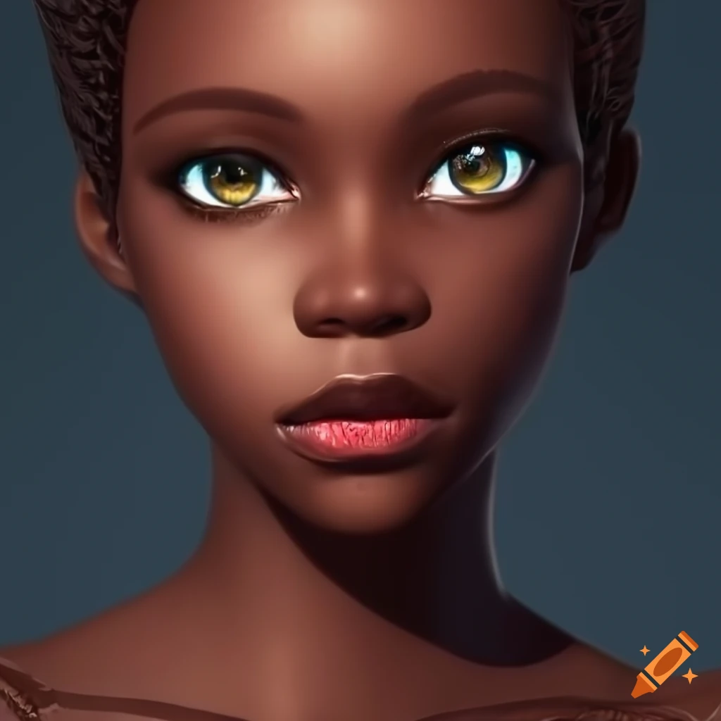 Anime Light Skinned Ebony Girl Tyndall Effect Highly Detailed Deviantart Artstation 