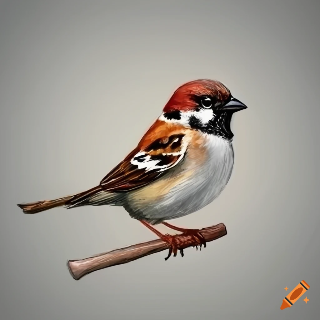 PixiePics - Bird drawing number 3 of the year 😍 A cute little Male House  Sparrow - Just the bramble branch to complete 🐦 Prints will be available  soon 🤎 #housesparrow #passerdomesticus #birds #birdillustration #birdart  #lockdownart | Facebook