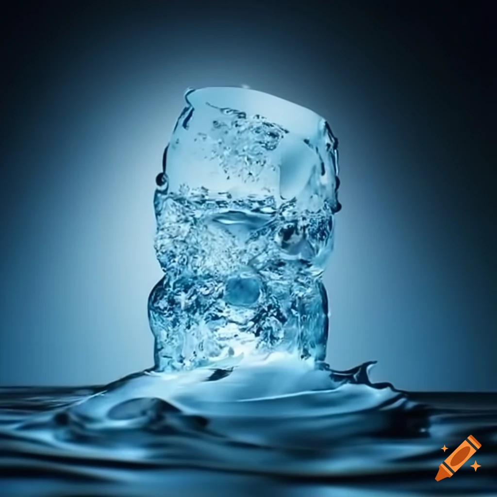 Water turned into ice