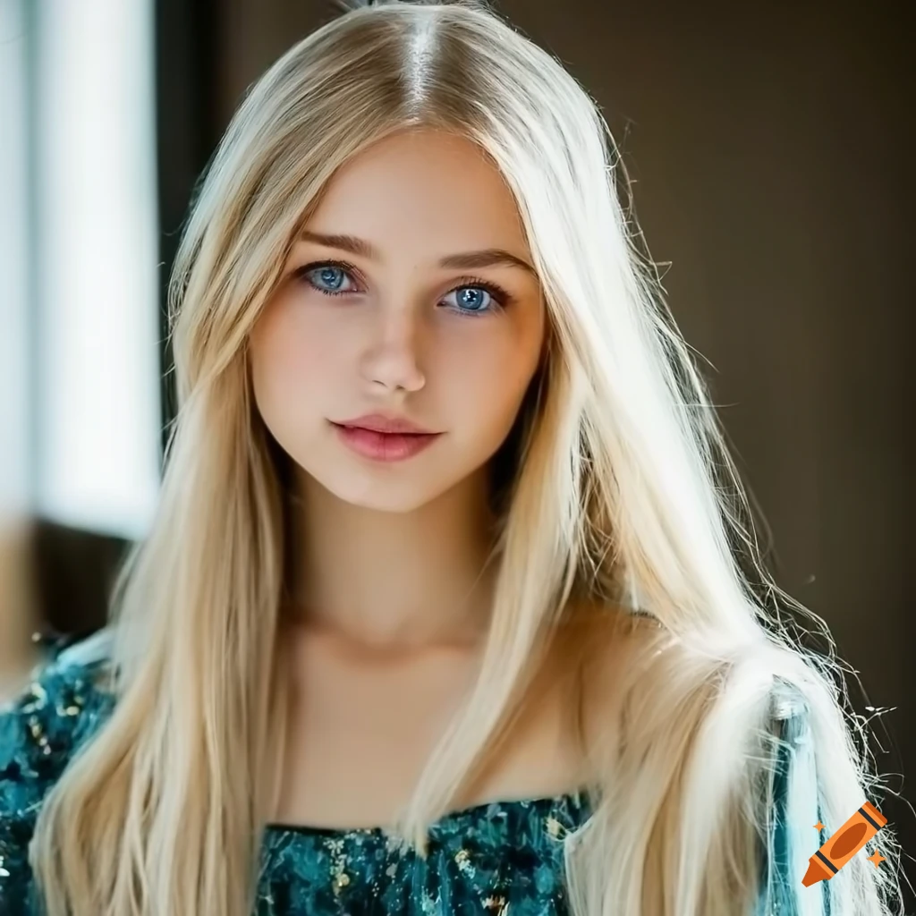 Life-like portrait of a lovely scandinavian girl with ethereal
