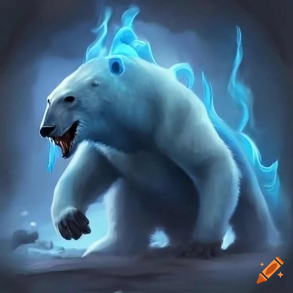 polar bear roaring