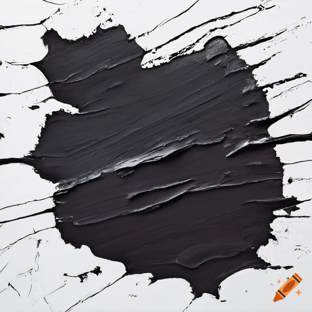 Black oil paint strokes textured