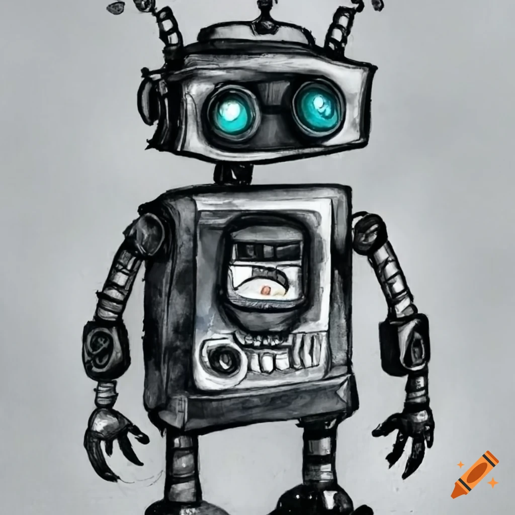 cute robots  Robot sketch, Robots drawing, Robot art