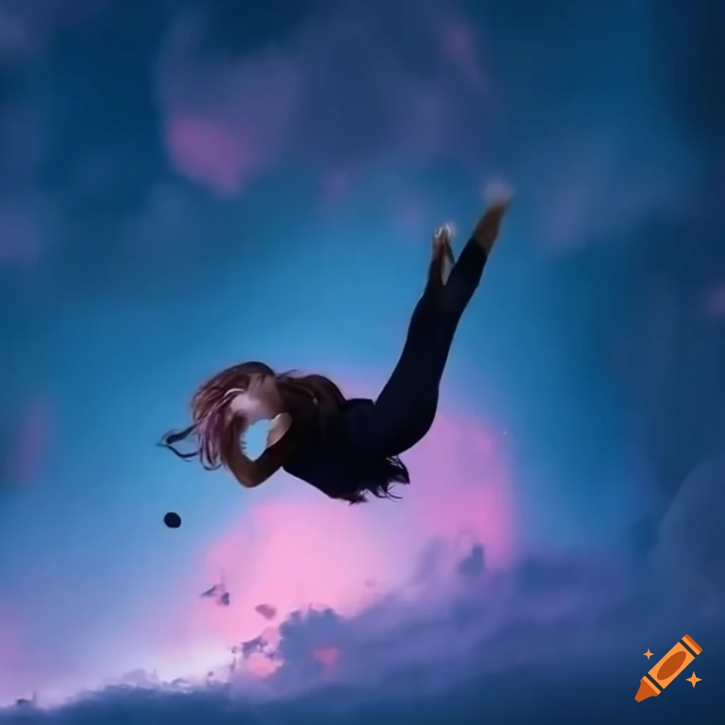 girl falling from sky