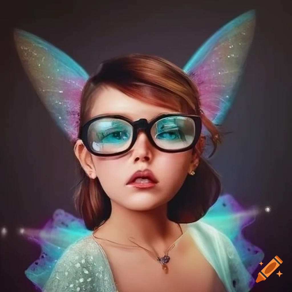 A fairy wearing glasses