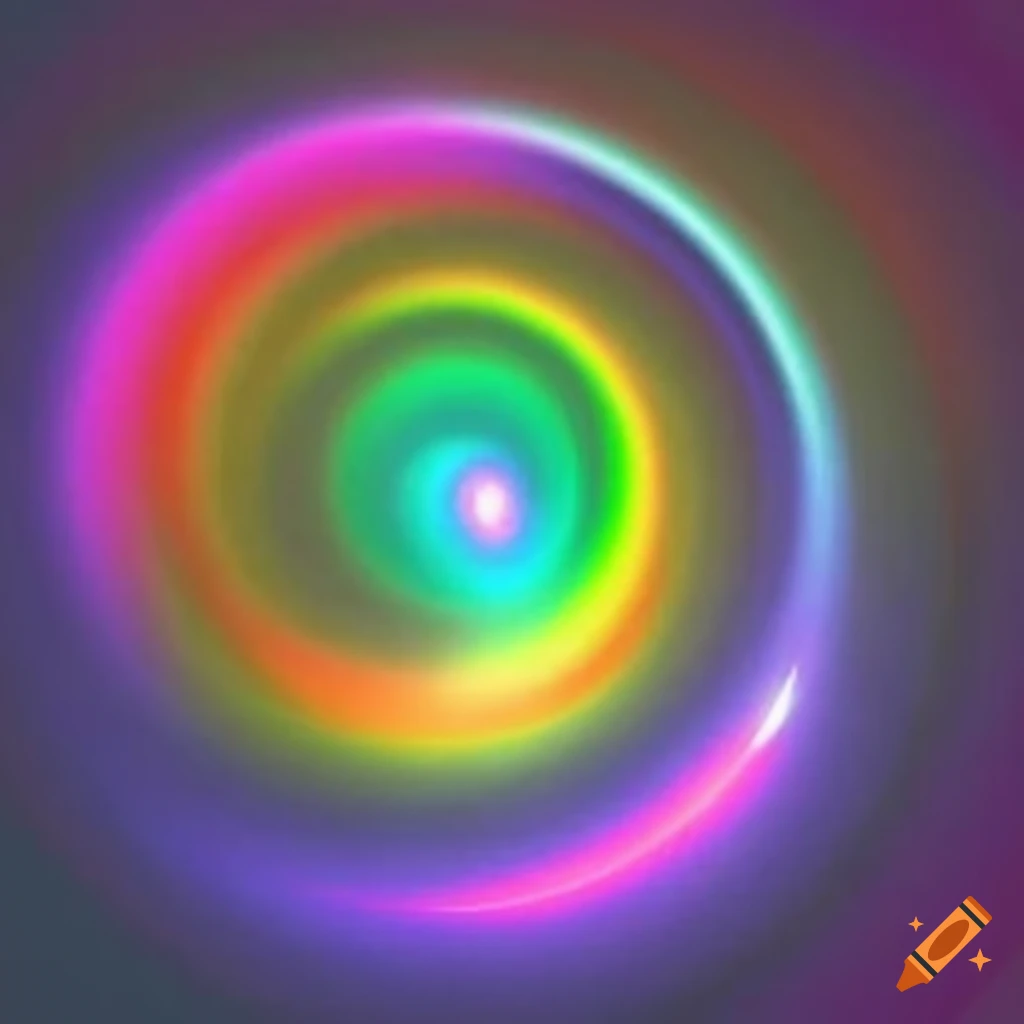 Rainbow light circle dust on Craiyon