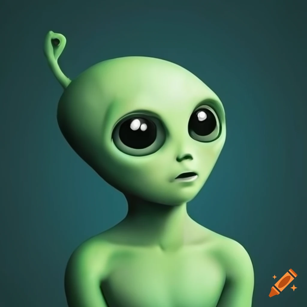 Cute alien on Craiyon