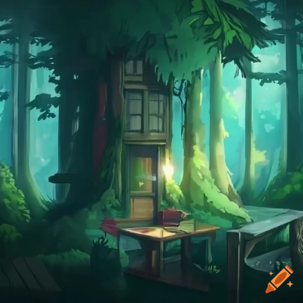 Anime illustrations of casa bosque on Craiyon