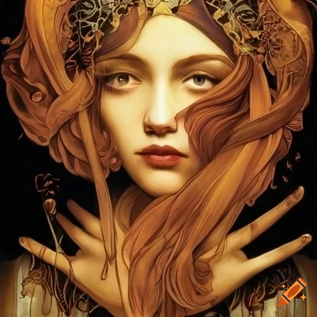 Art nouveau high resolution high quality poster