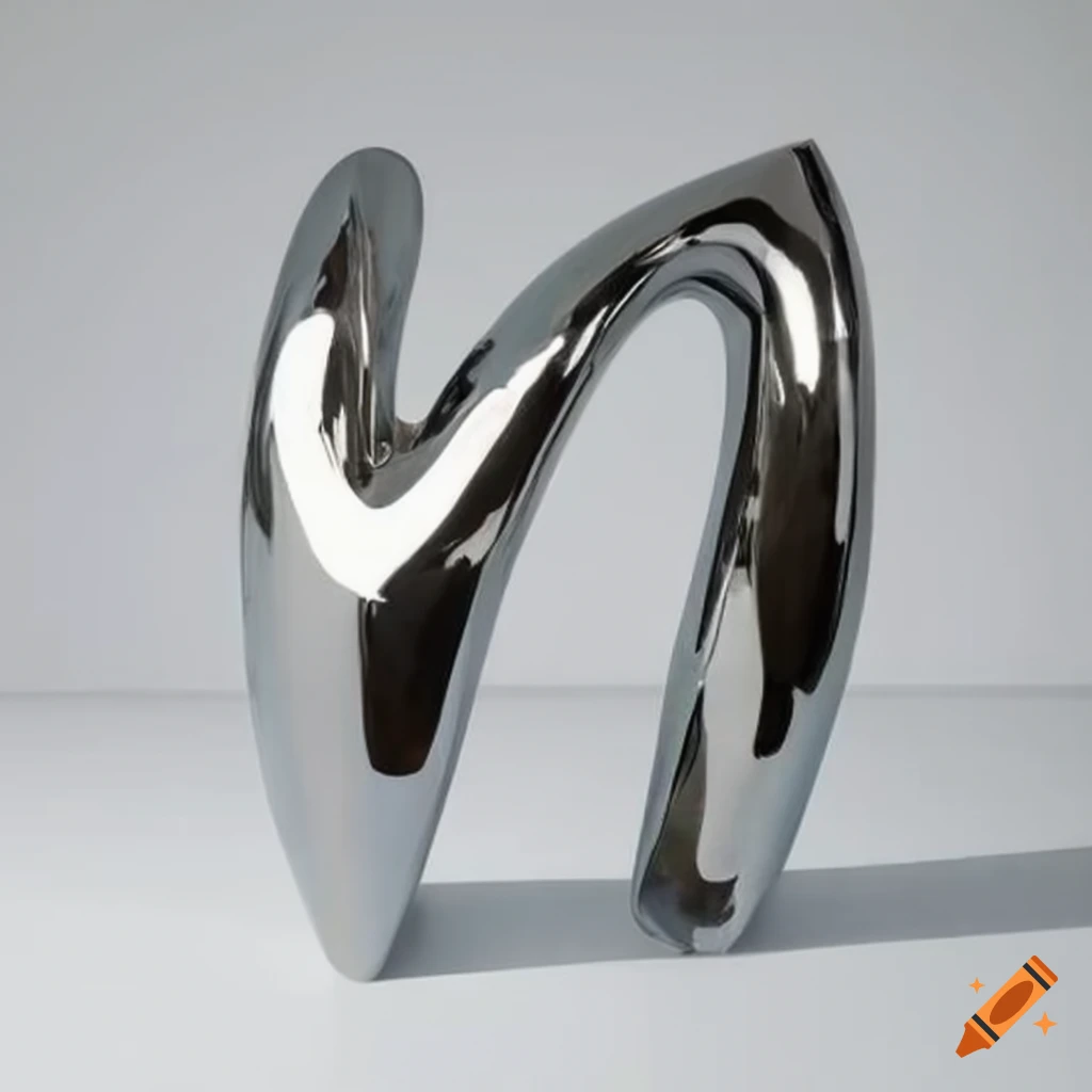 Chrome plating modern abstract sculpture