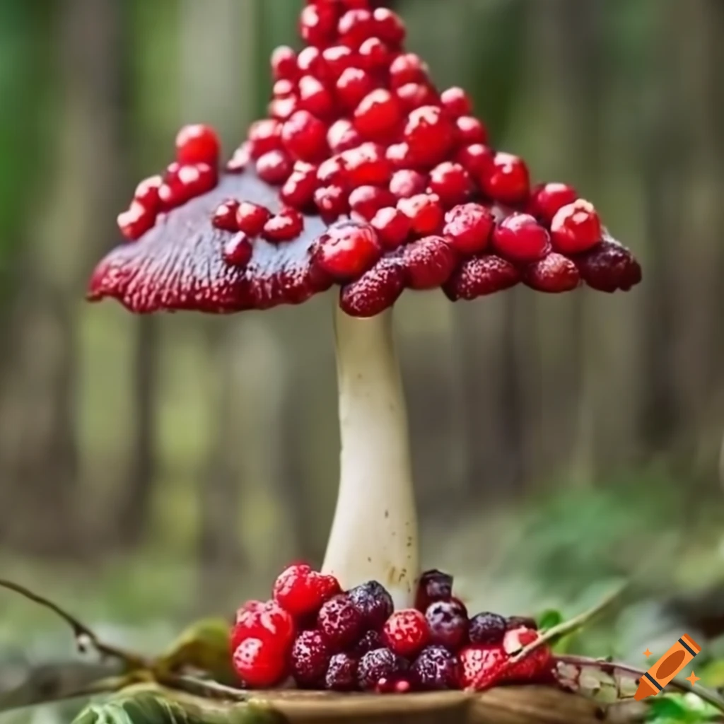 Mushroom made of berries
