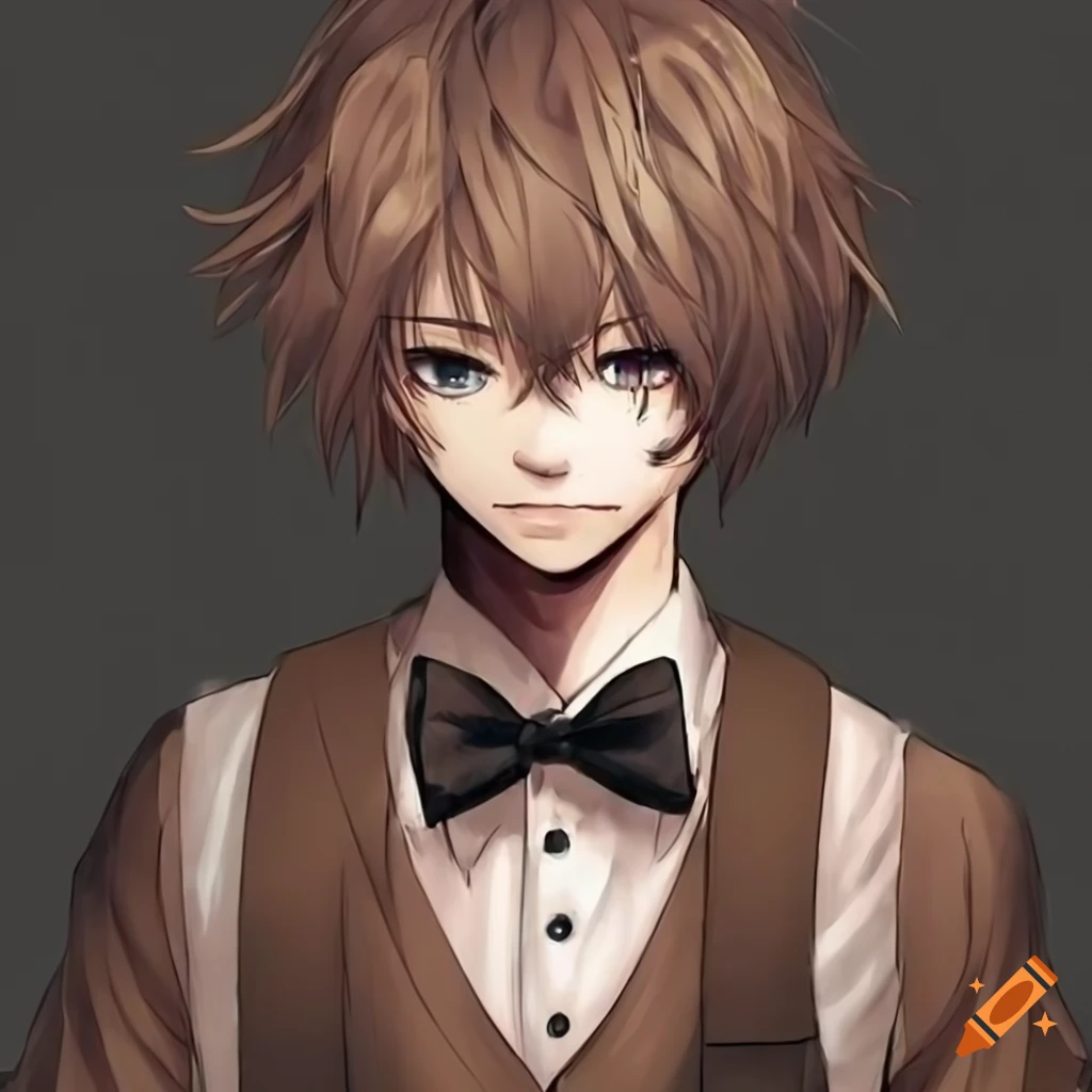 Handsome Anime Guy in Suit and Tie
