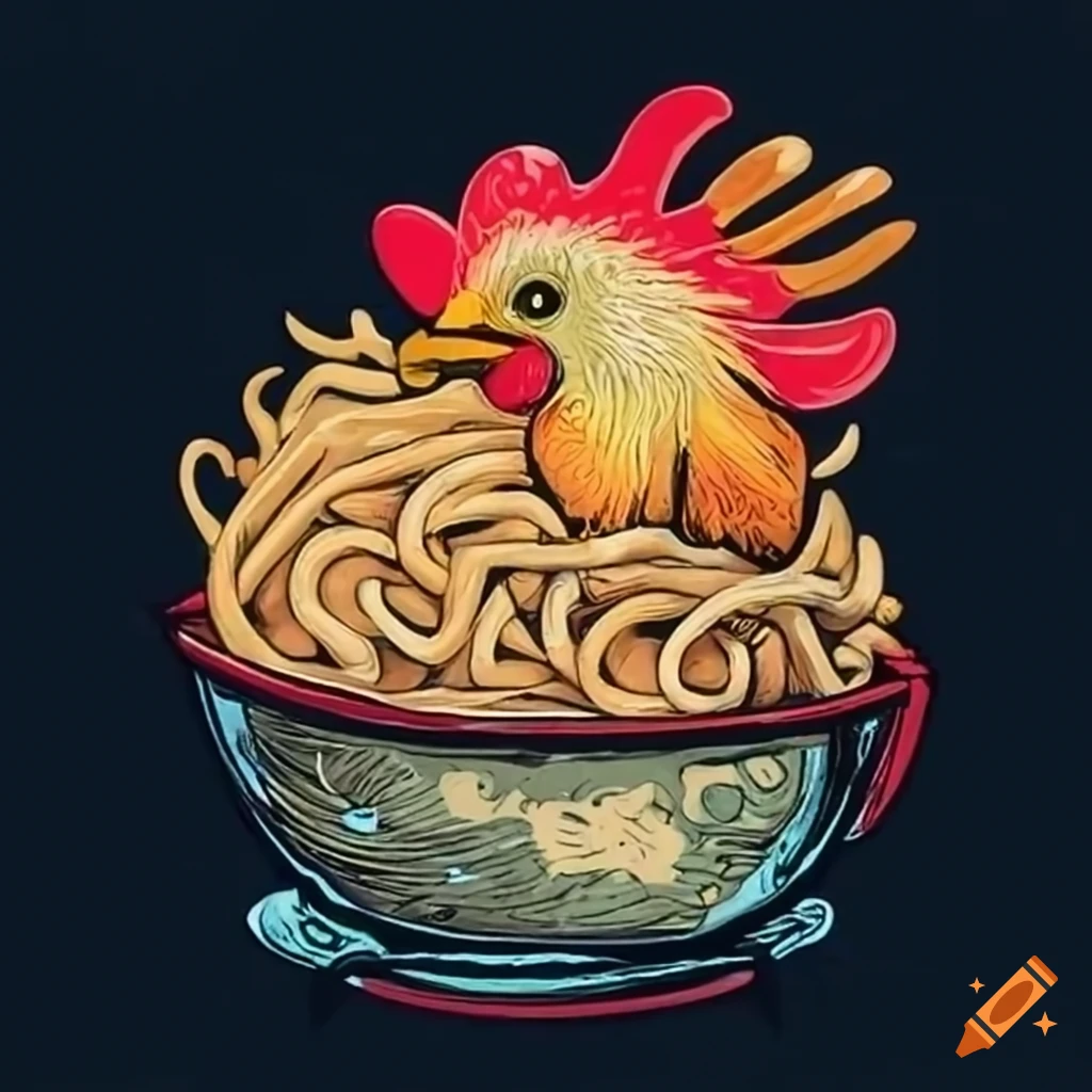 Chicken noodle graffiti