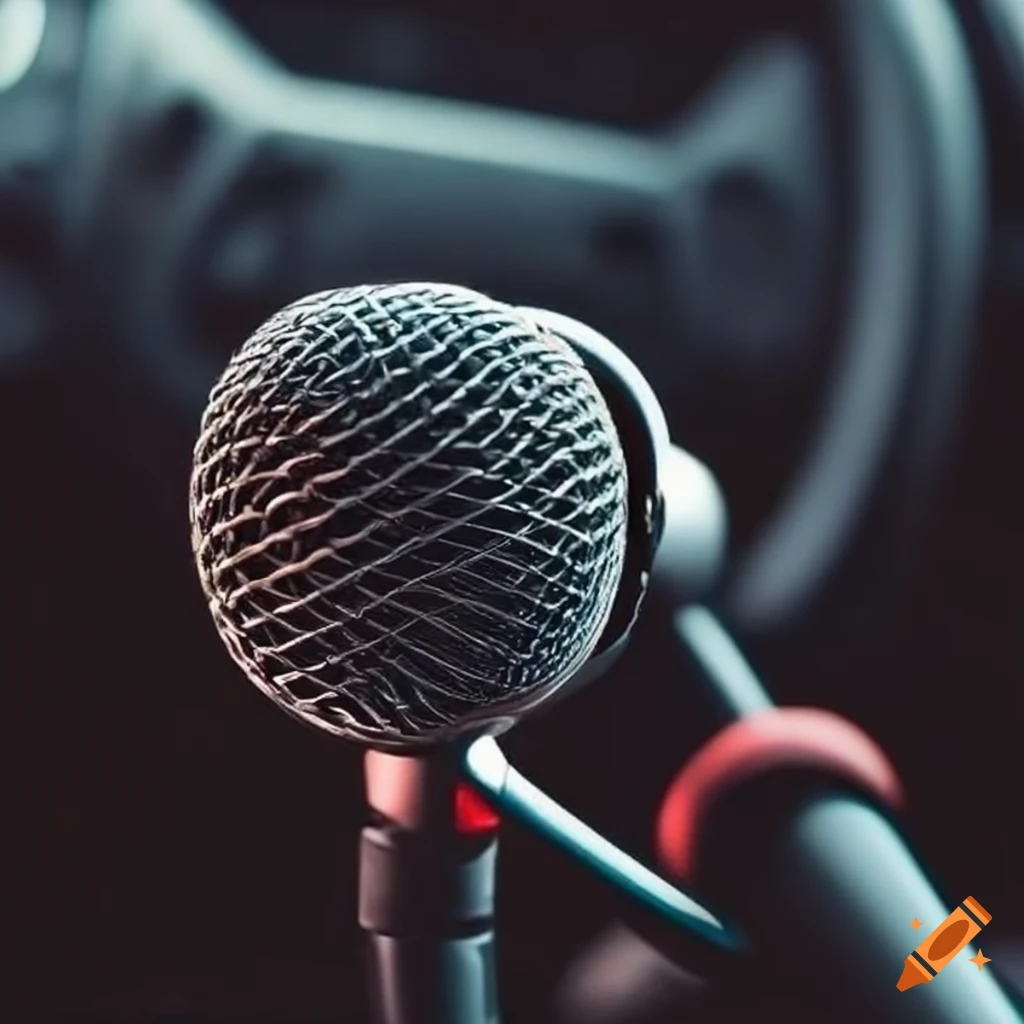 microphone attached to Steering wheel of car
