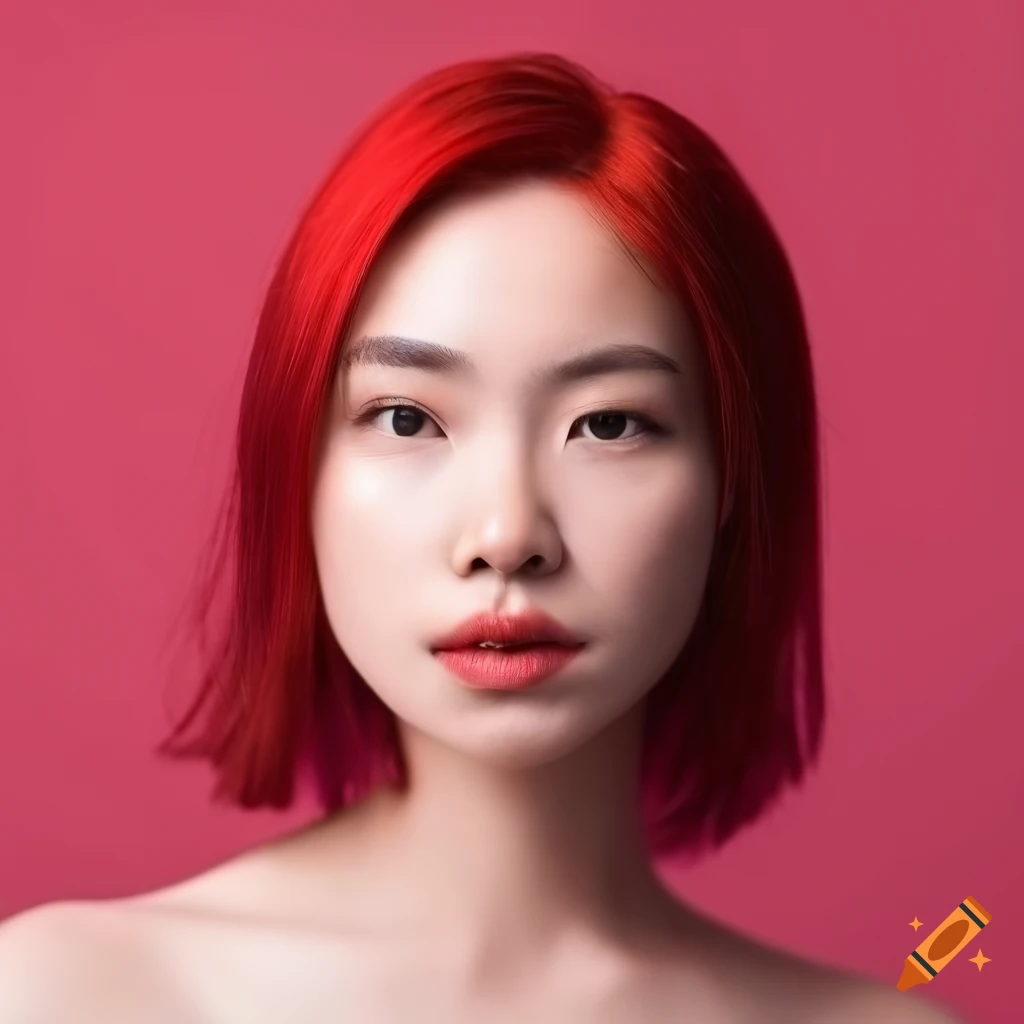 asian people with red hair