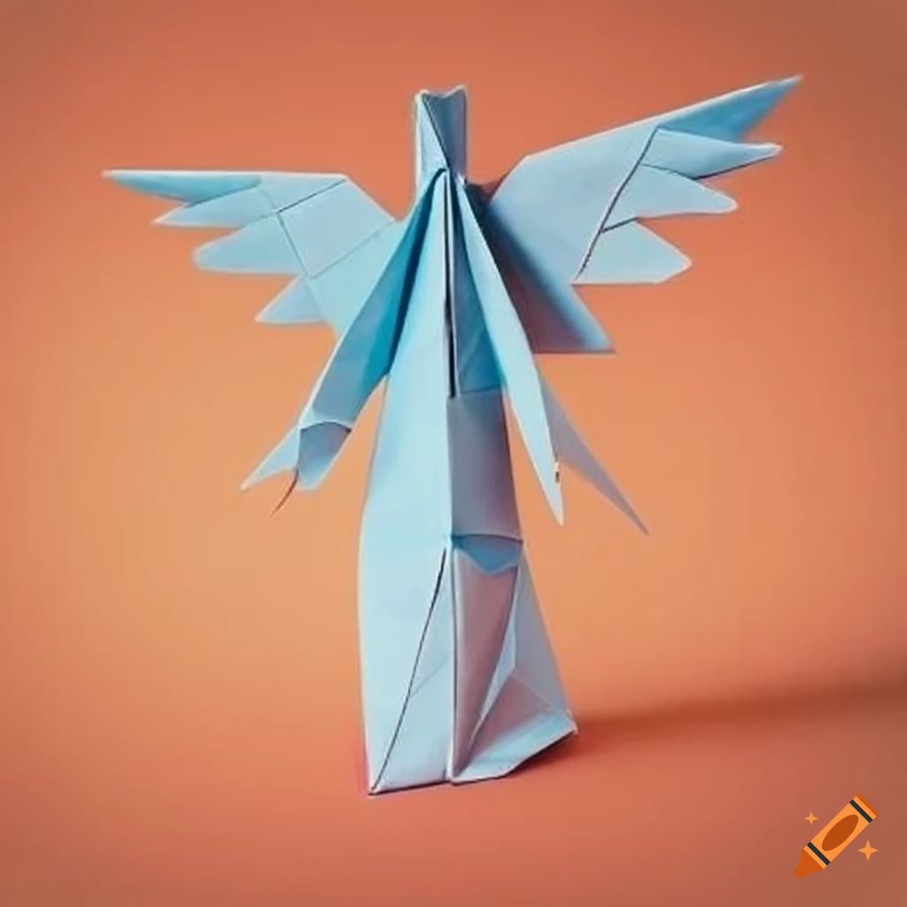 An origami angel on Craiyon