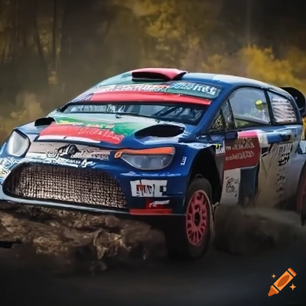 Rally cars racing on another planet