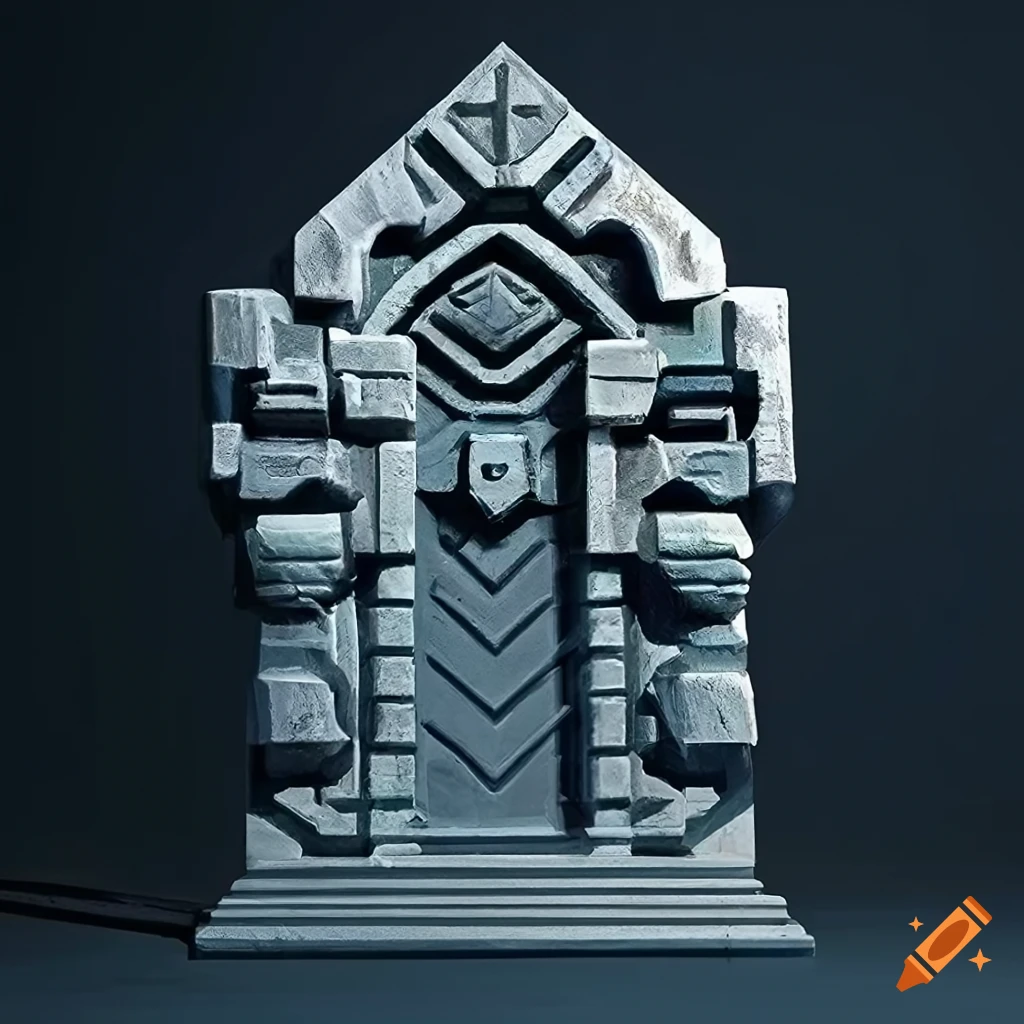 Wallmaster ‘Architectural Stave carving’-Style, Zelda dungeon-level game sculpture ...