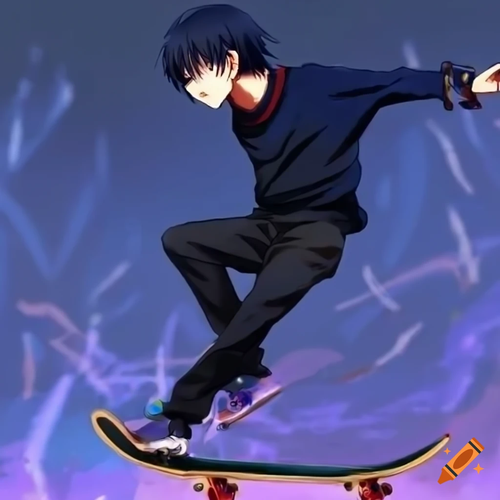 Anime skateboard sword fight on Craiyon-demhanvico.com.vn