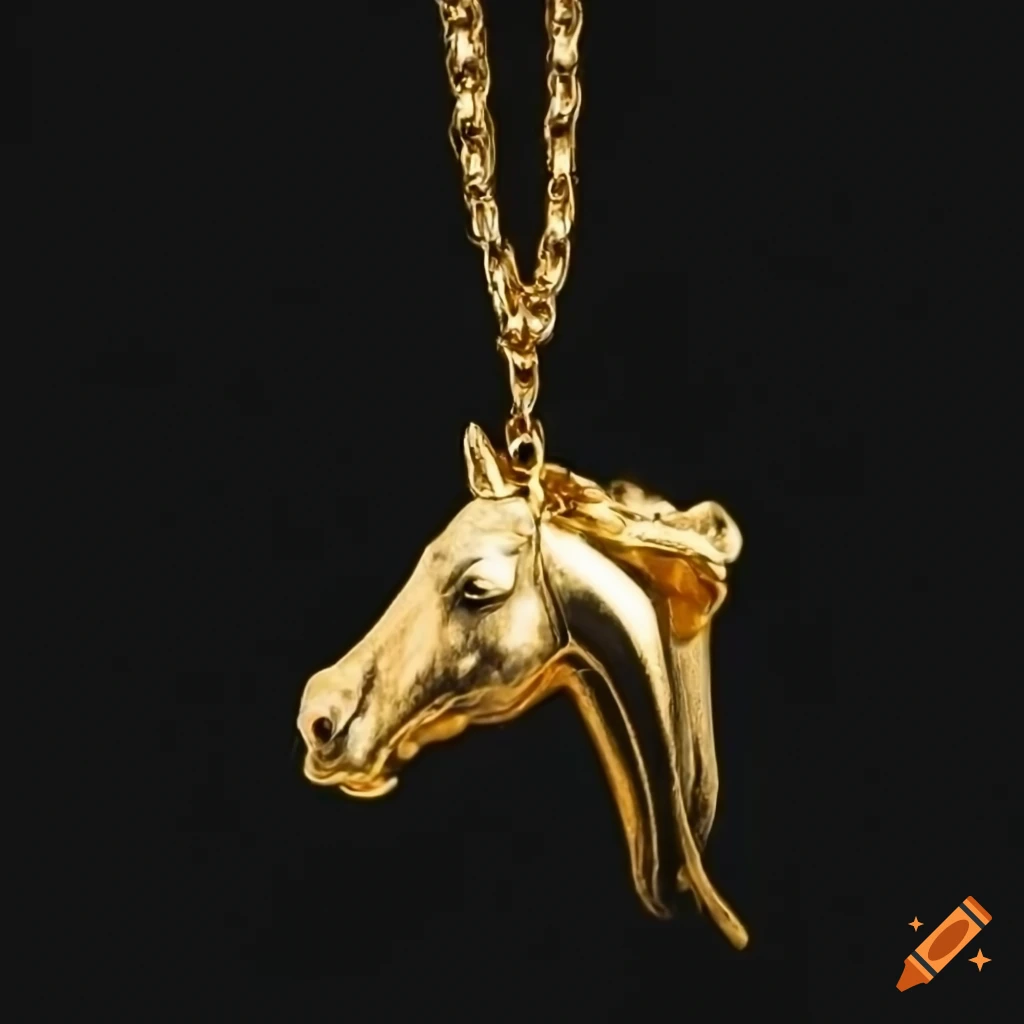 Origami Style Horse Necklace | Sterling Silver & Gold | Gallop Guru