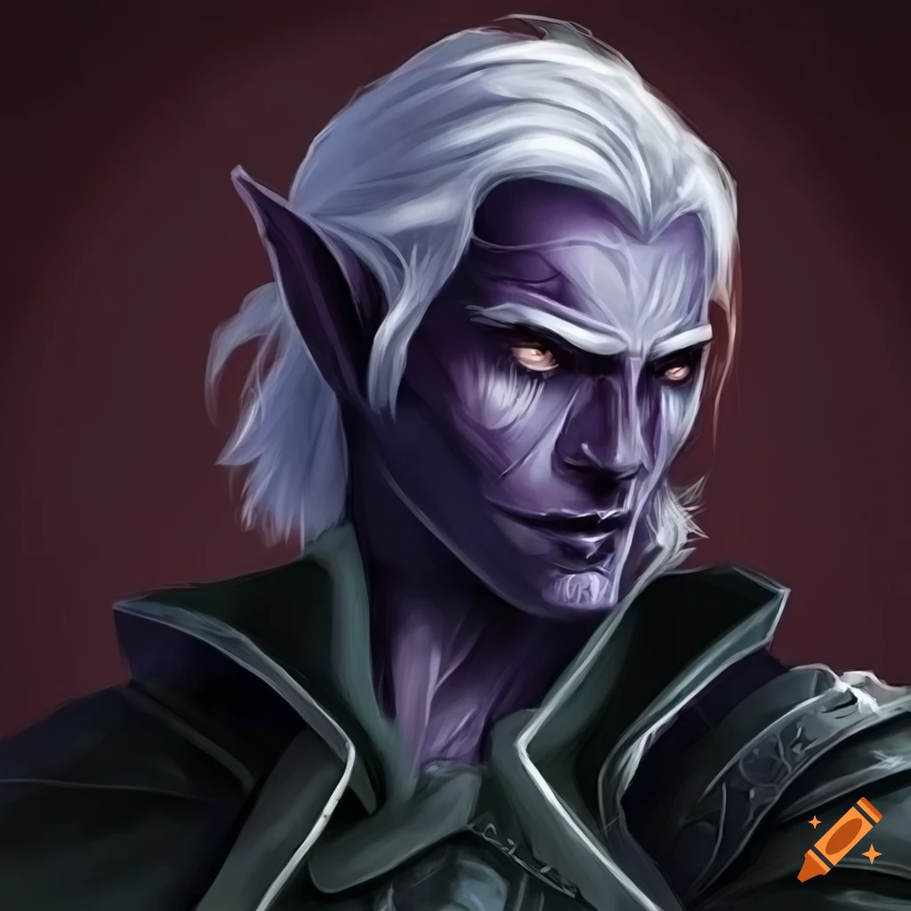 Male Hex Blade Drow Half elf On Craiyon