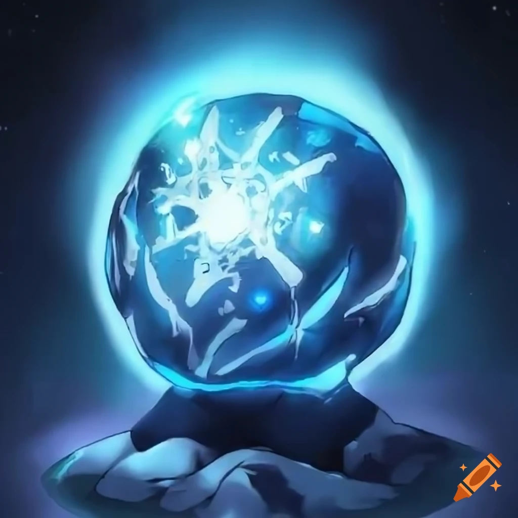 Anime Character Concept Art with Glowing Orb