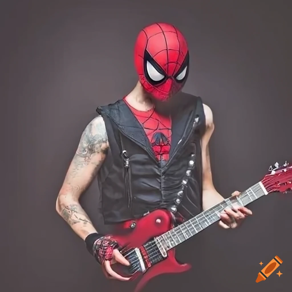 Spiderman guitar on Craiyon