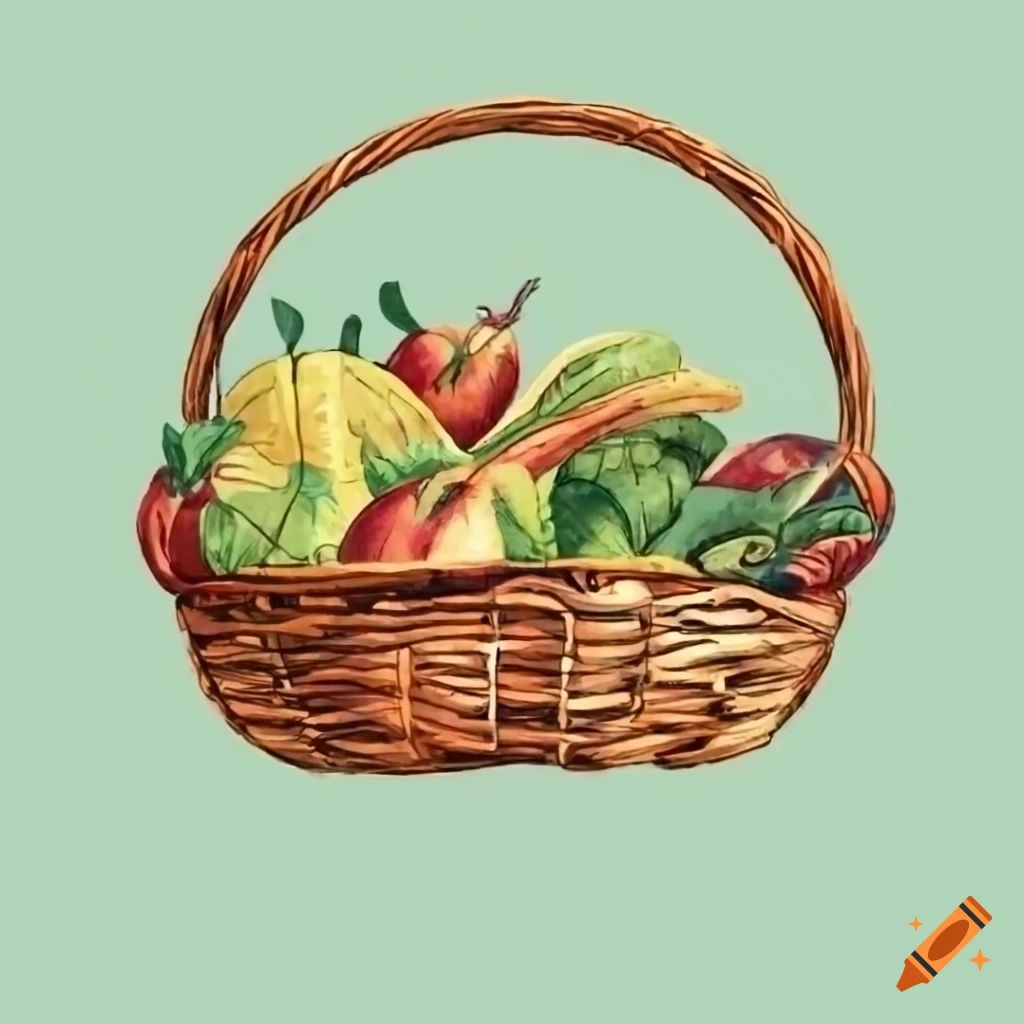 Fruit basket Drawing by Tiffany Beedy - Fine Art America-saigonsouth.com.vn