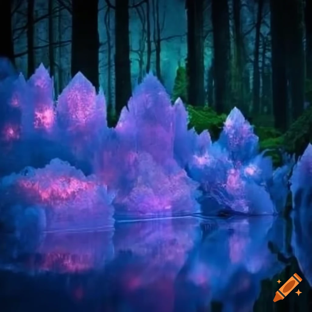 Un bosque hecho de cristales