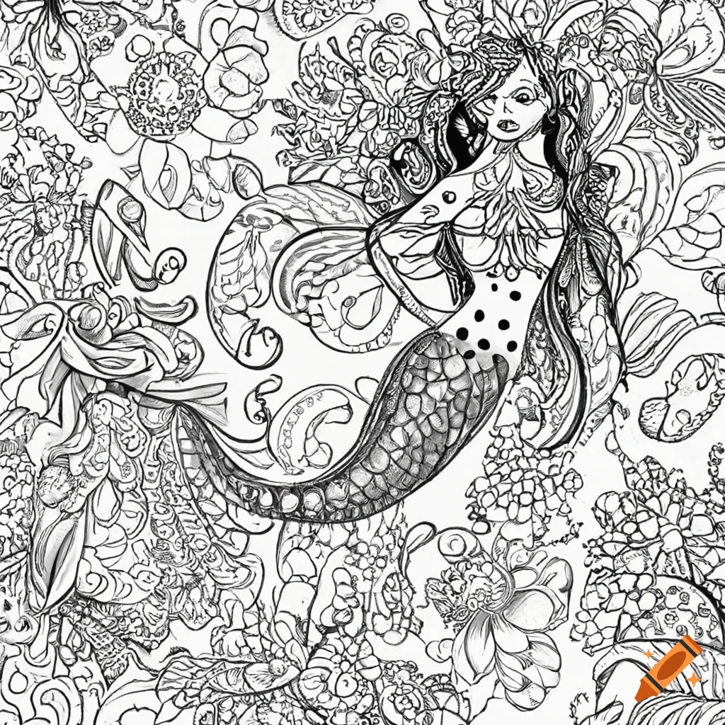 Flower Coloring Book for Adults with Black Background - Art