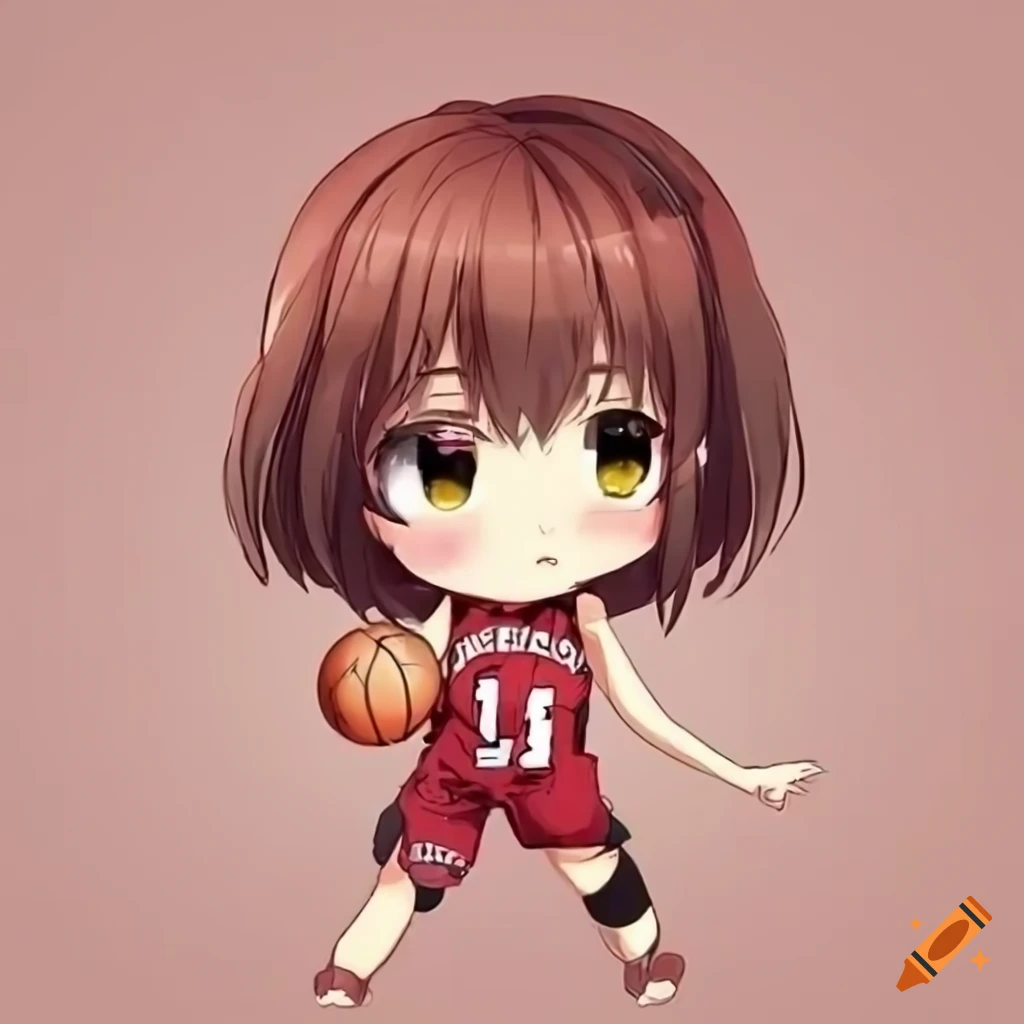 Anime chibi basketball girl