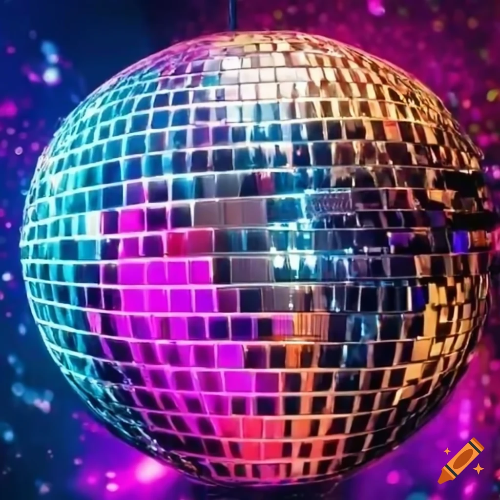 Las vegas party with big disco ball