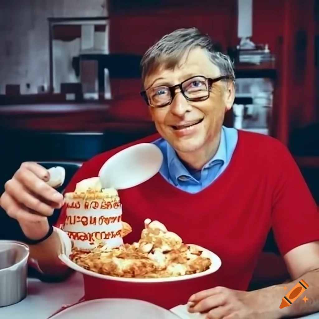 Bill gates serving dairy queen blizzards
