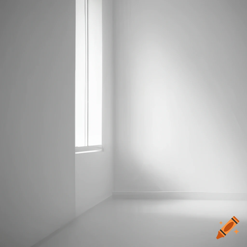 High definition very bright white minimal interior