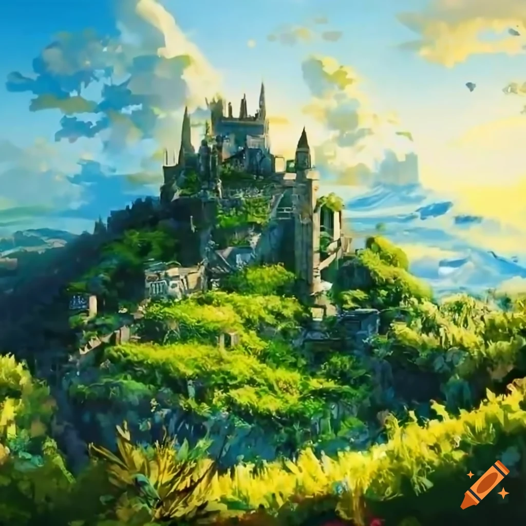 Fairtale Magic Castle Anime 360 HDRI Stock Illustration - Illustration of  dawn, deep: 283198919